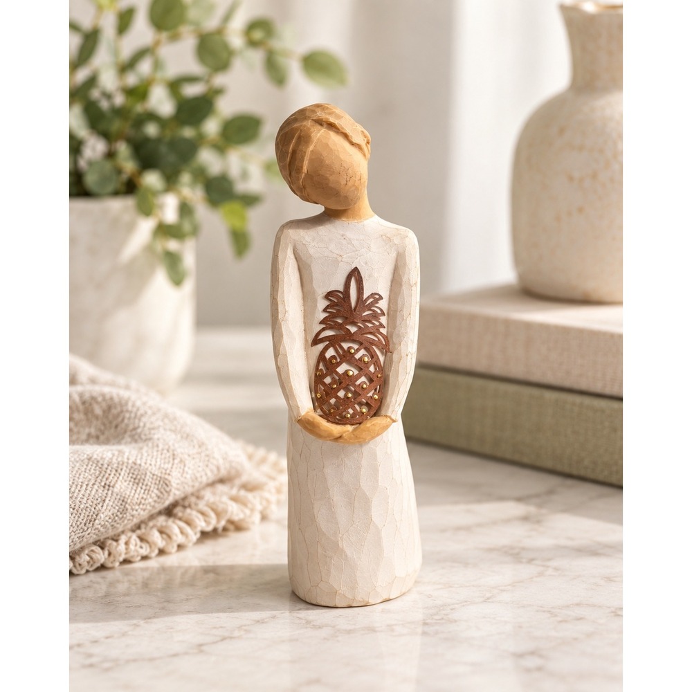 Willow Tree Pineapple Figurine Susan Lordi Hospitality Welcome Decor 5.5"
